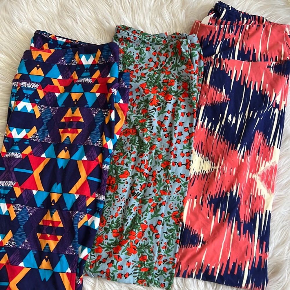 Lularoe TC tall and curvy bundle leggings three total